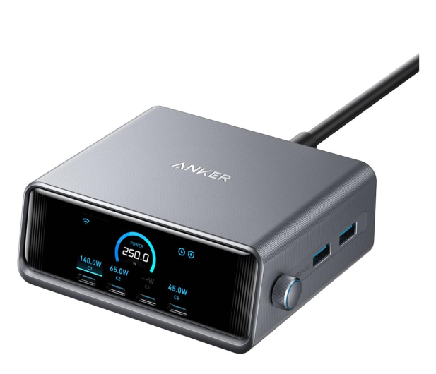 ANKER Ładowarka Prime 250W 4xUSB-C 2xUSB-A Czarna A2345341 - 1285390 - zdjęcie